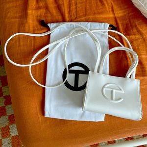 TELFAR Small White Shopping Bag